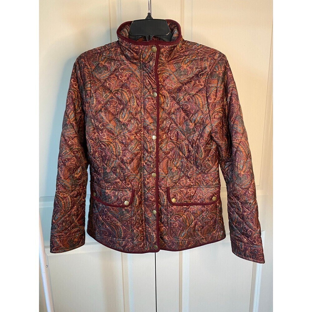 Talbots Paisley print puffer jacket